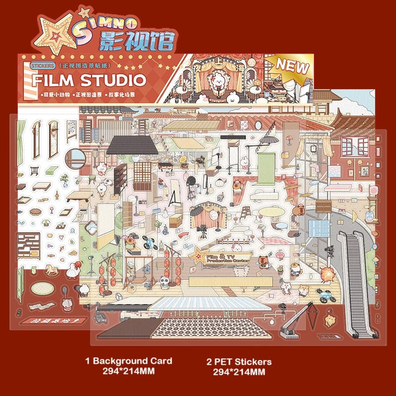DIY Miniature Sticker Scene| Plus Size| 2 Themes| Escape Room| Film Studio