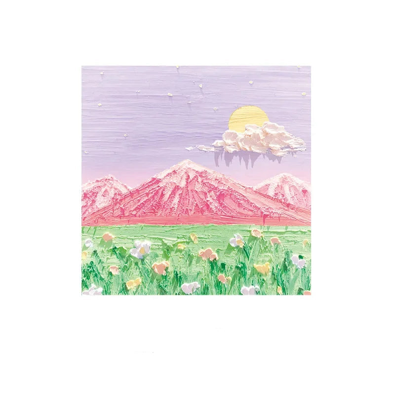 80 Sheets Oil Painting Landscape Sticky Notes