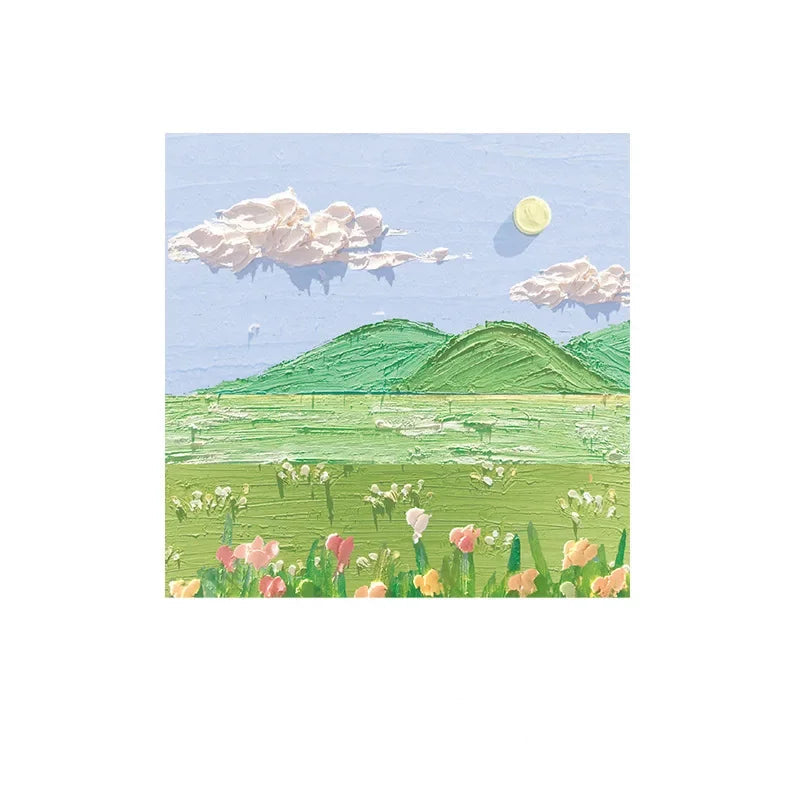 80 Sheets Oil Painting Landscape Sticky Notes