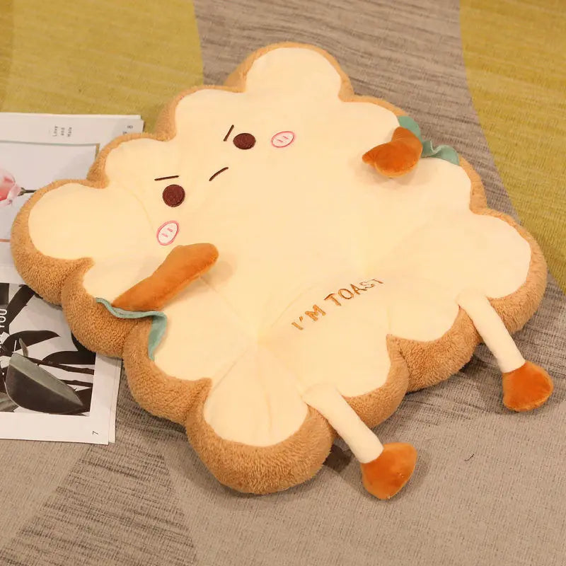 Adorable Toast-Themed Cushion - Perfect for Home & Office