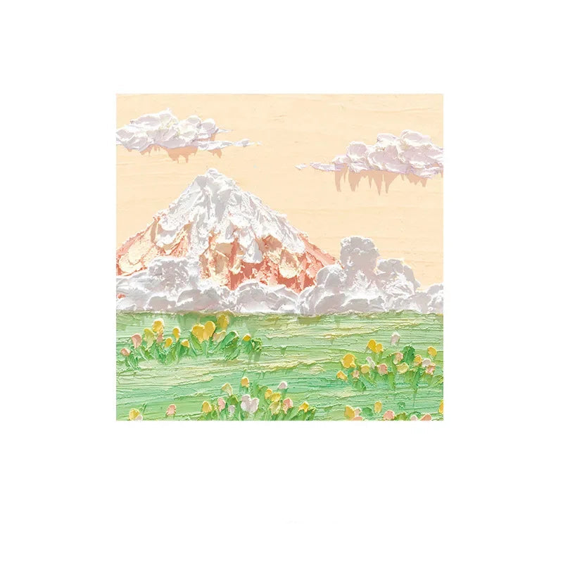 80 Sheets Oil Painting Landscape Sticky Notes