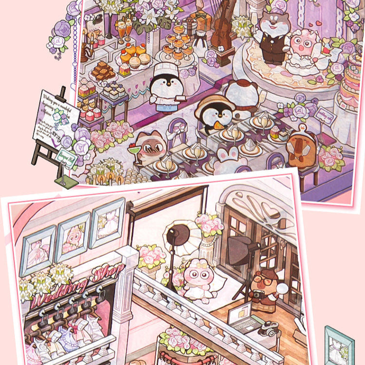DIY Miniature Sticker Scene| Plus Size| 4 Themes| Romantic Wedding| Working Diary