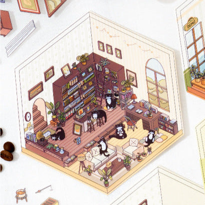 DIY 3D Sticker Scene MG1.0| Cat Leisure Series| Kitchen| Study Room| Bedroom| Yard