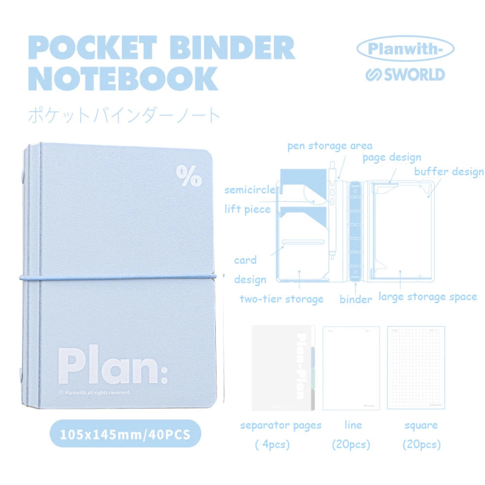 A7 Mini Pocket Binder Notebook