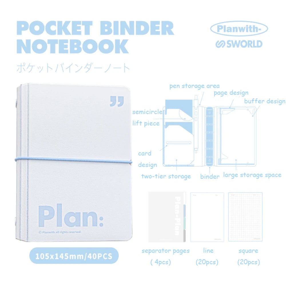 A7 Mini Pocket Binder Notebook