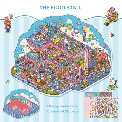 DIY Miniature Sticker Scene| Plus Size| The Food Stall| Undersea Paradise